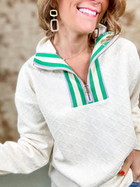 Sarahi Striped Collar Top