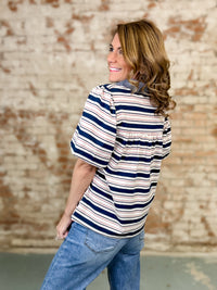 Lettie Striped Knit Top