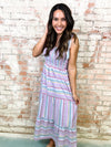 Polly Tiered Stripe Dress - FINAL SALE