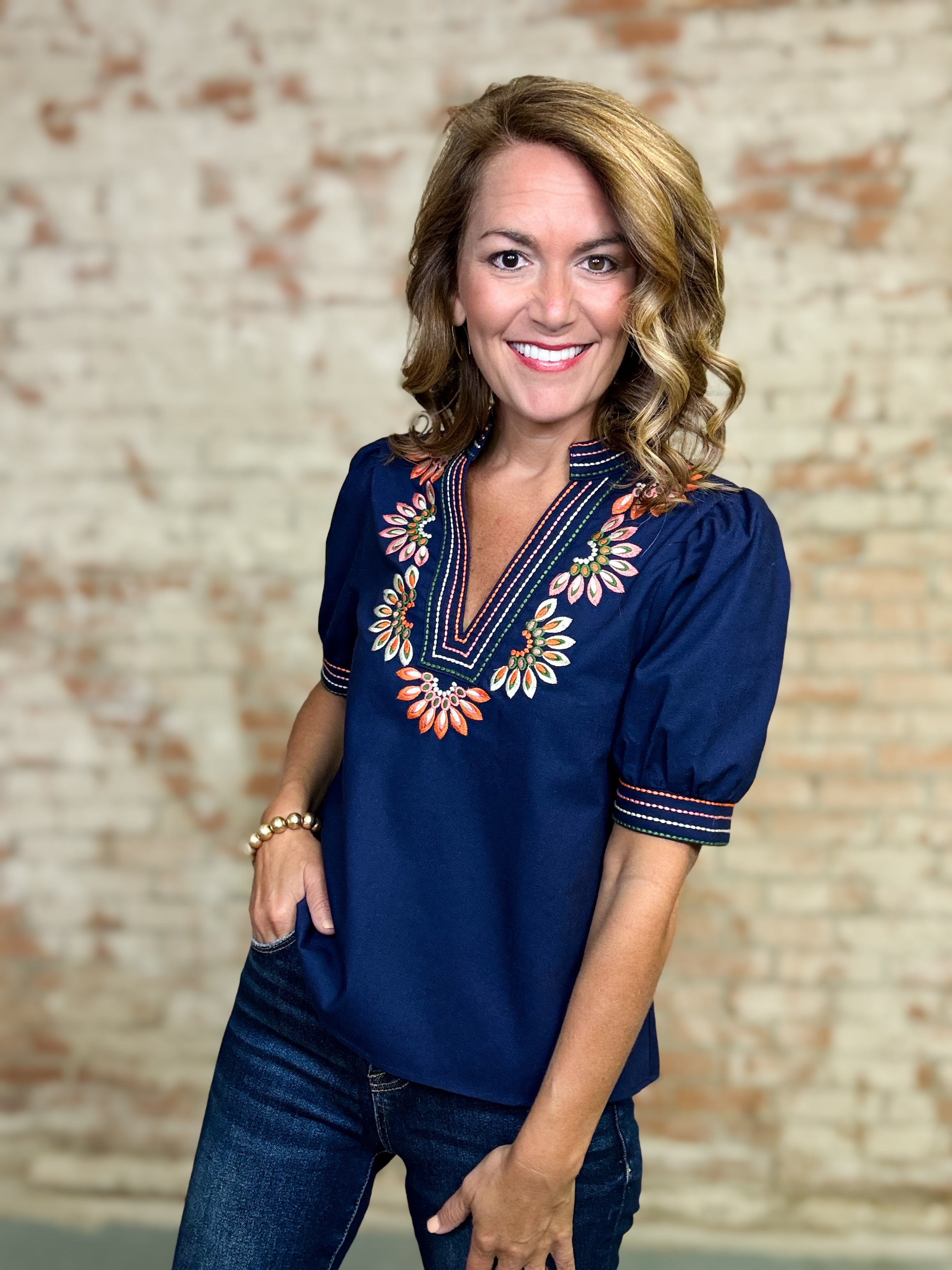 THML Brixton Embroidery Top