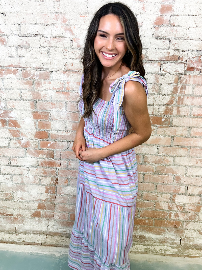 Polly Tiered Stripe Dress - FINAL SALE