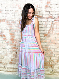 Polly Tiered Stripe Dress - FINAL SALE