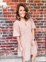 THML Textured Puff Sleeve Dress