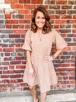 THML Textured Puff Sleeve Dress