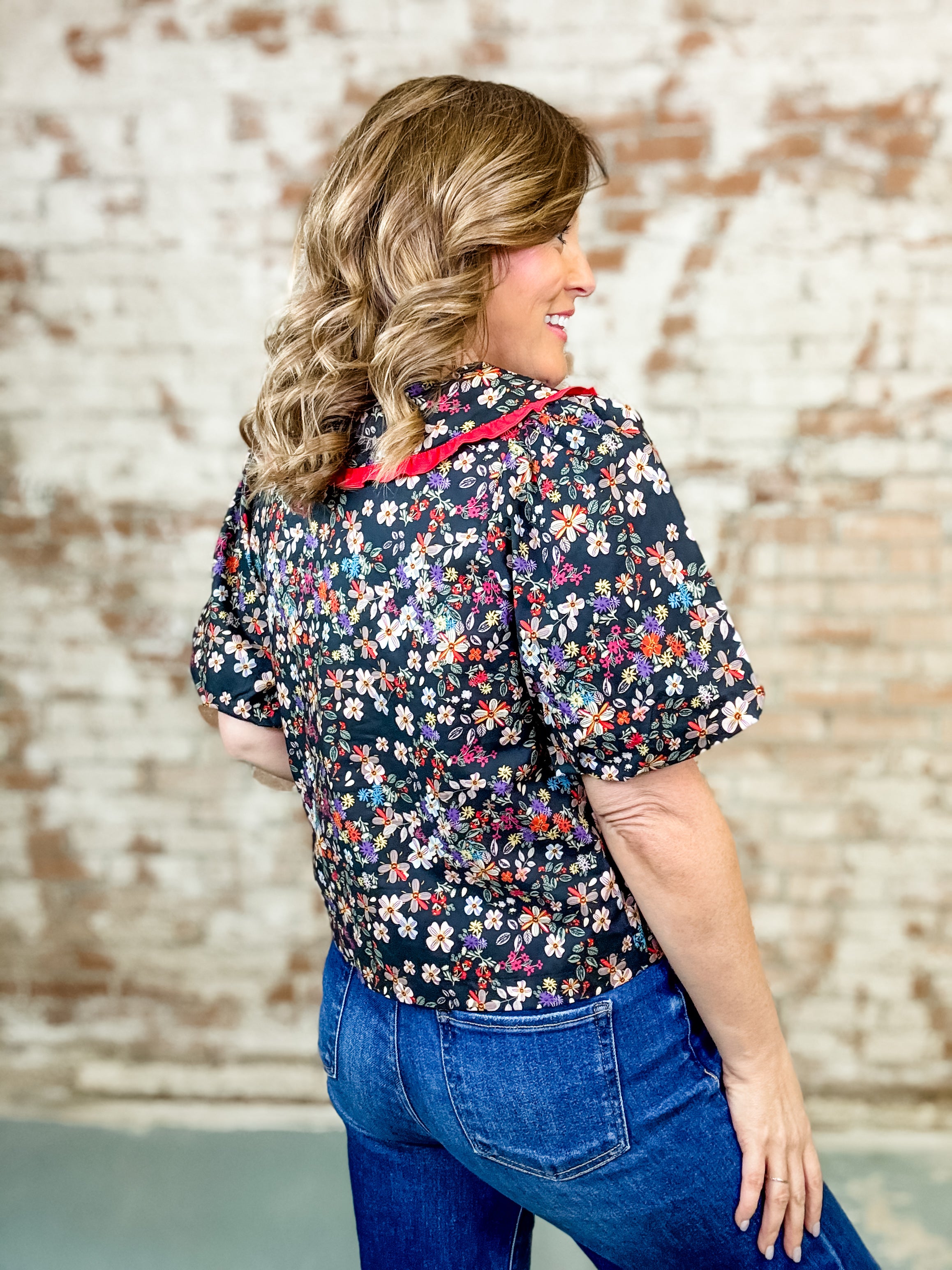 Soraya Collar Button Down Top