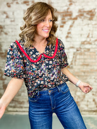 Soraya Collar Button Down Top