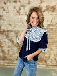 Darius Ruffle Stripe Knit Top