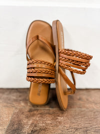 Garrick Cognac Multistrap Sandal