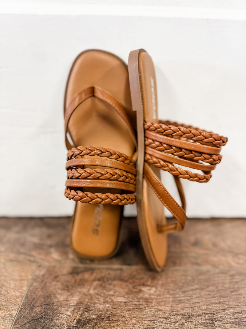 Garrick Cognac Multistrap Sandal