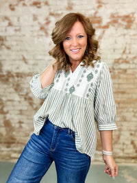 Briar Embroidered Yoke Top