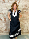 Lauire Caftan Style Linen Blend Dress