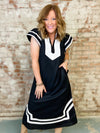 Lauire Caftan Style Linen Blend Dress