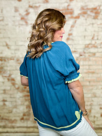 Qiana Linen Babydoll Top