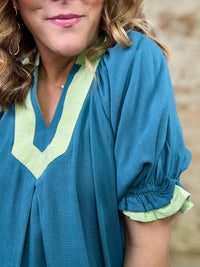 Qiana Linen Babydoll Top