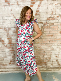 Tatum Flutter Sleeve Dress