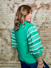 THML Sonya Puff Sleeve Top