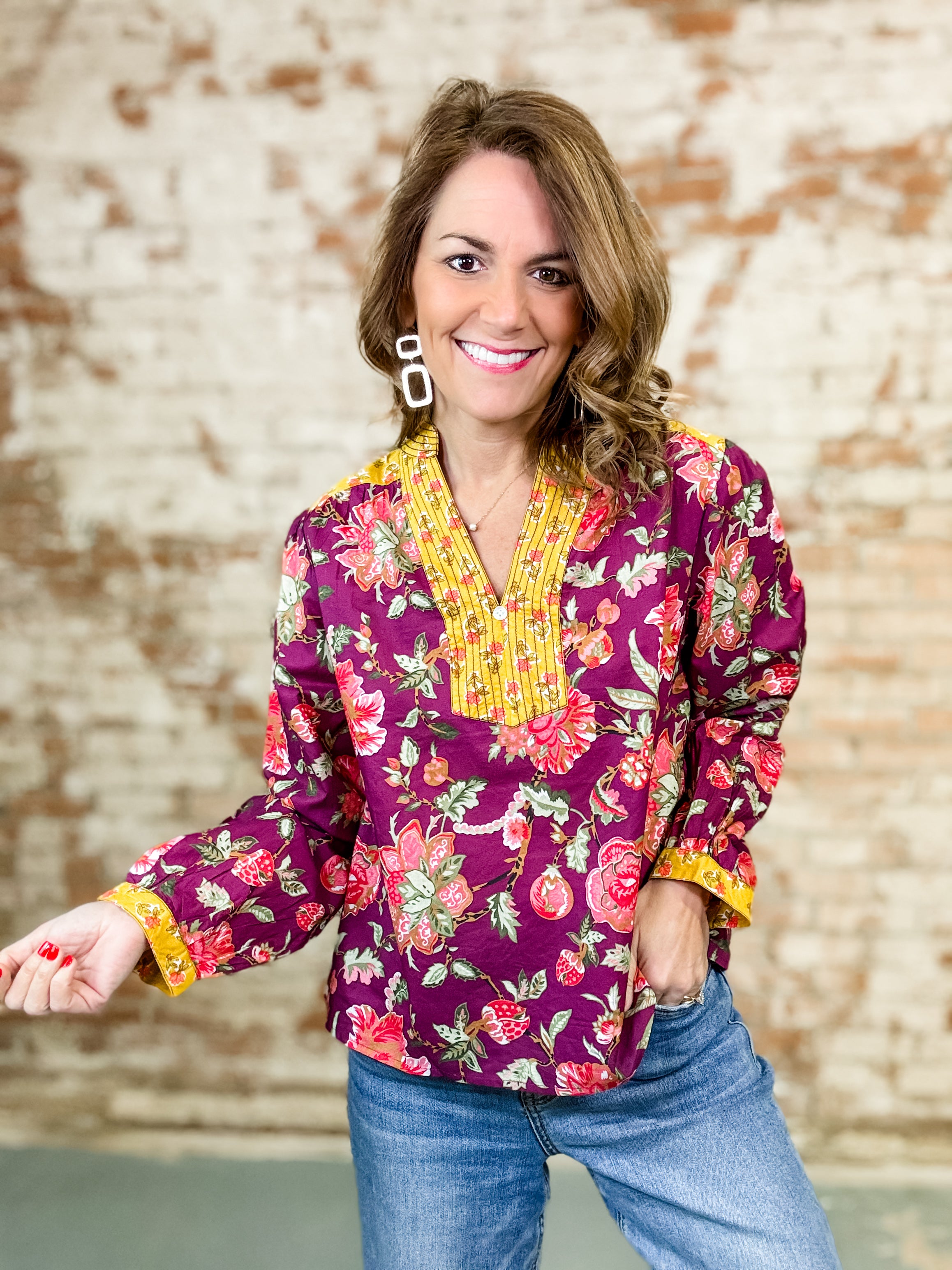 THML Novelle Placket Top