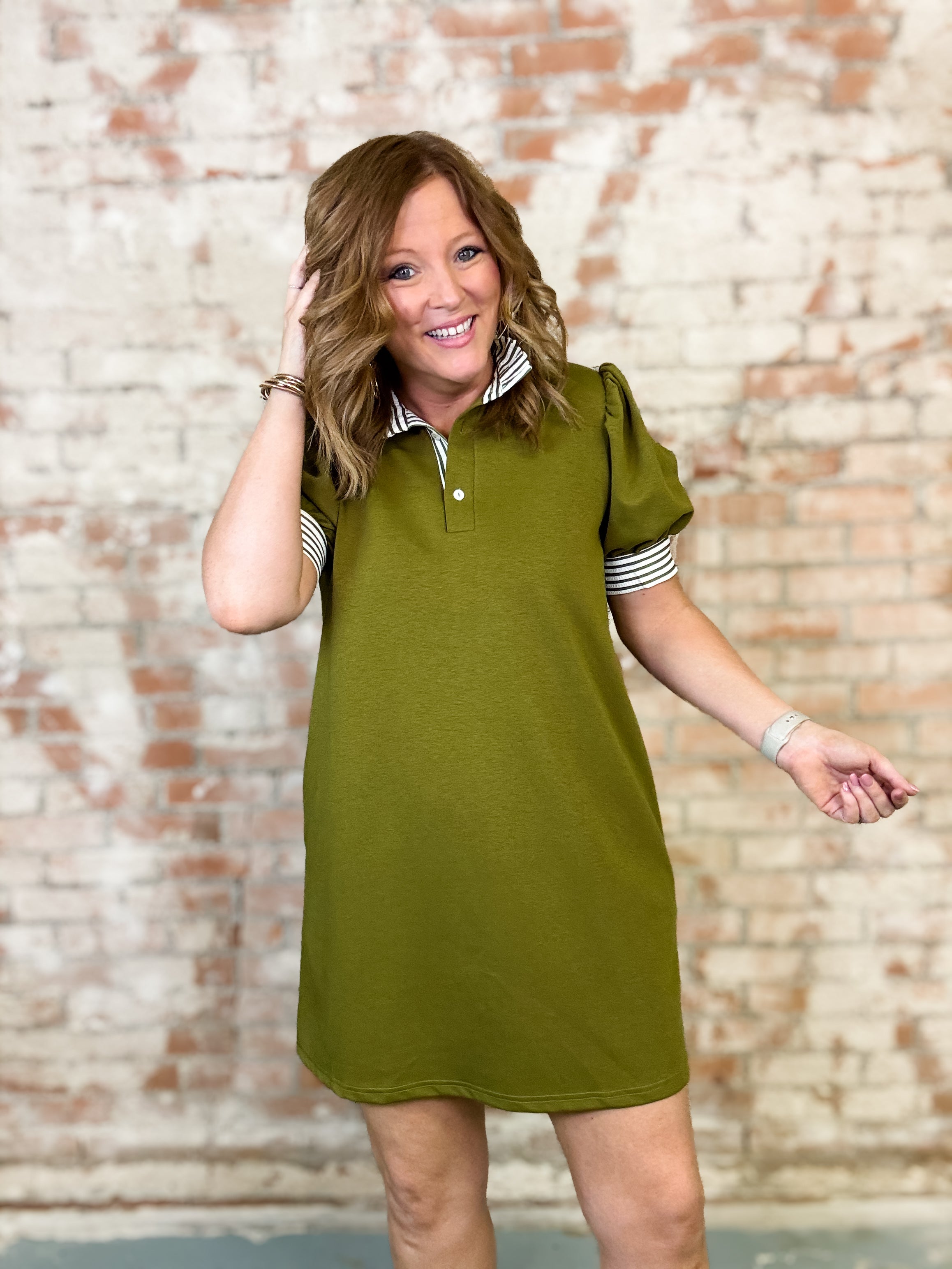 Della Stripe Detail Dress