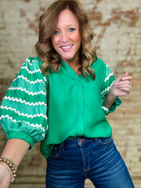 THML Sonya Puff Sleeve Top