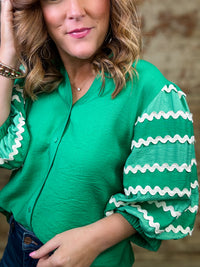 THML Sonya Puff Sleeve Top