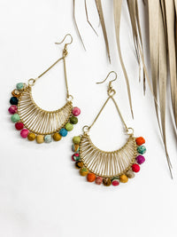 Henson Fabric Beaded Earrings