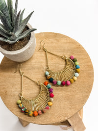 Henson Fabric Beaded Earrings