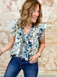 Ryann Ruffle Front Top