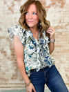 Ryann Ruffle Front Top