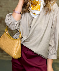 Alexia Solid Button Down Top