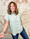 Brenda Gauze Button Front Top