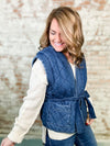 Carrie Denim Quilted Vest