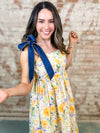 Shayna Bow Tie Floral Dress