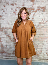 Vincent Corduroy Shift Dress