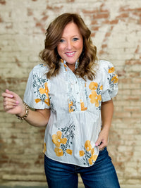 Baxter Floral Stripe Top