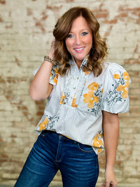 Baxter Floral Stripe Top