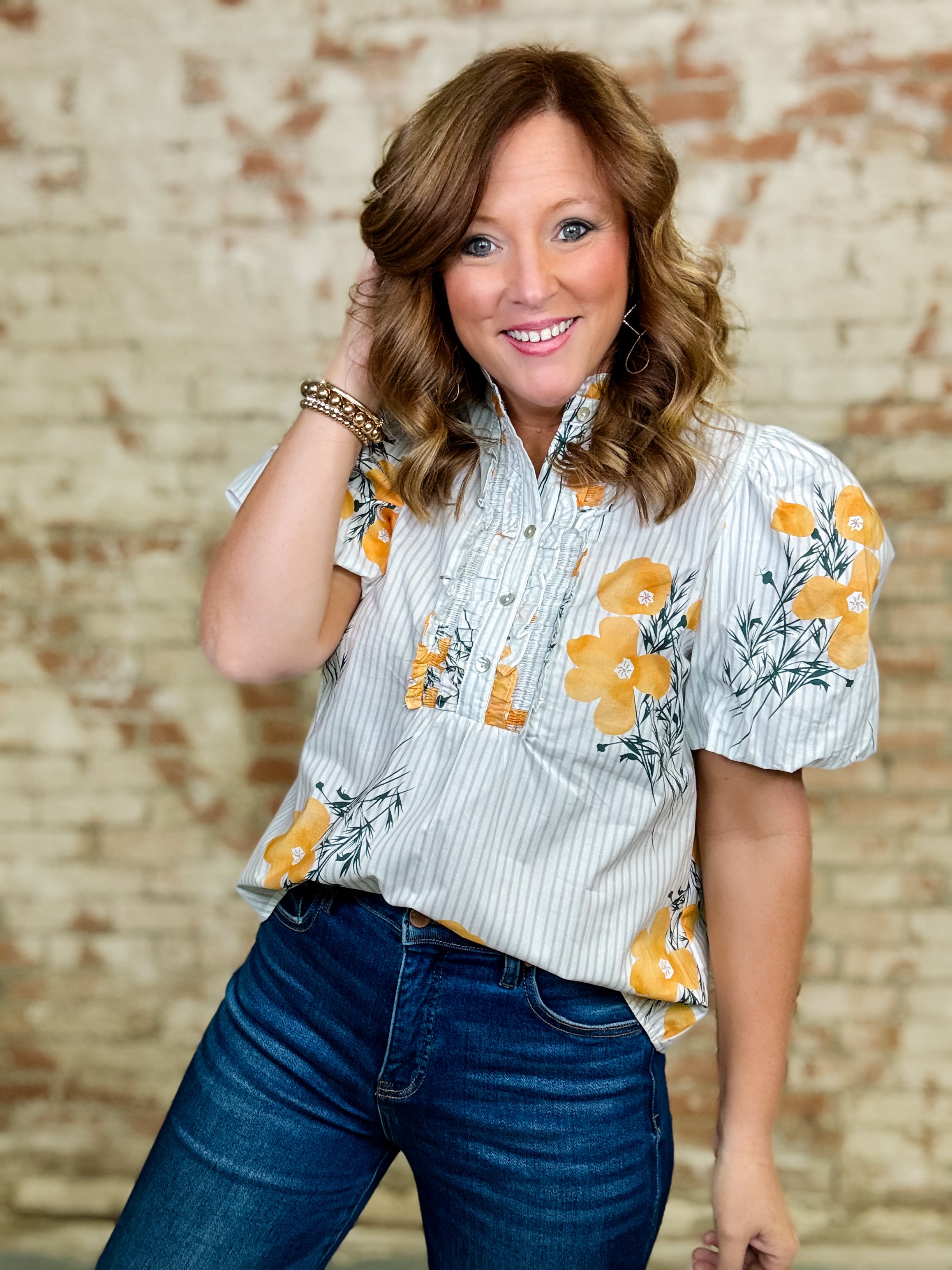 Baxter Floral Stripe Top