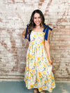 Shayna Bow Tie Floral Dress