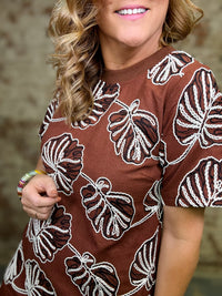 December Embroidered Print Dress