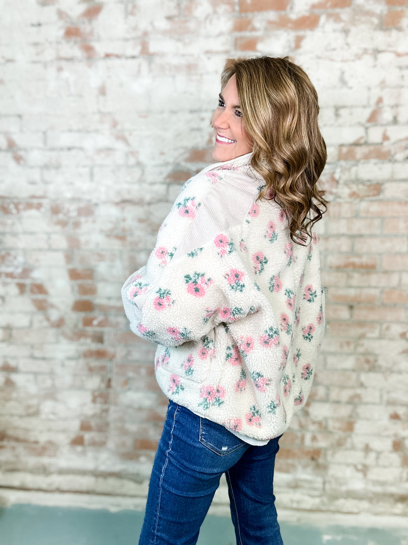 Jayton Floral Sherpa Jacket