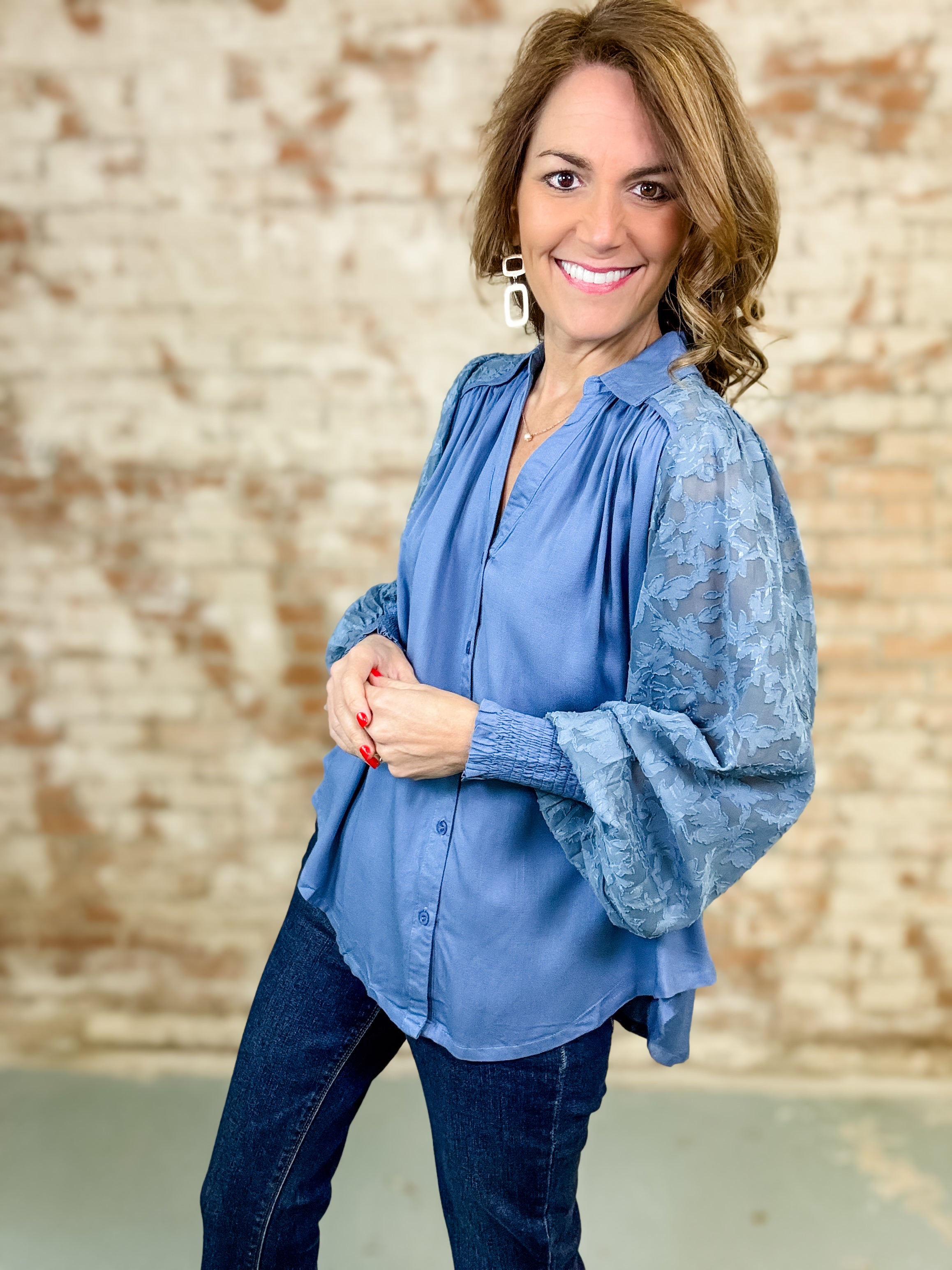 Julietta Sheer Sleeve Top