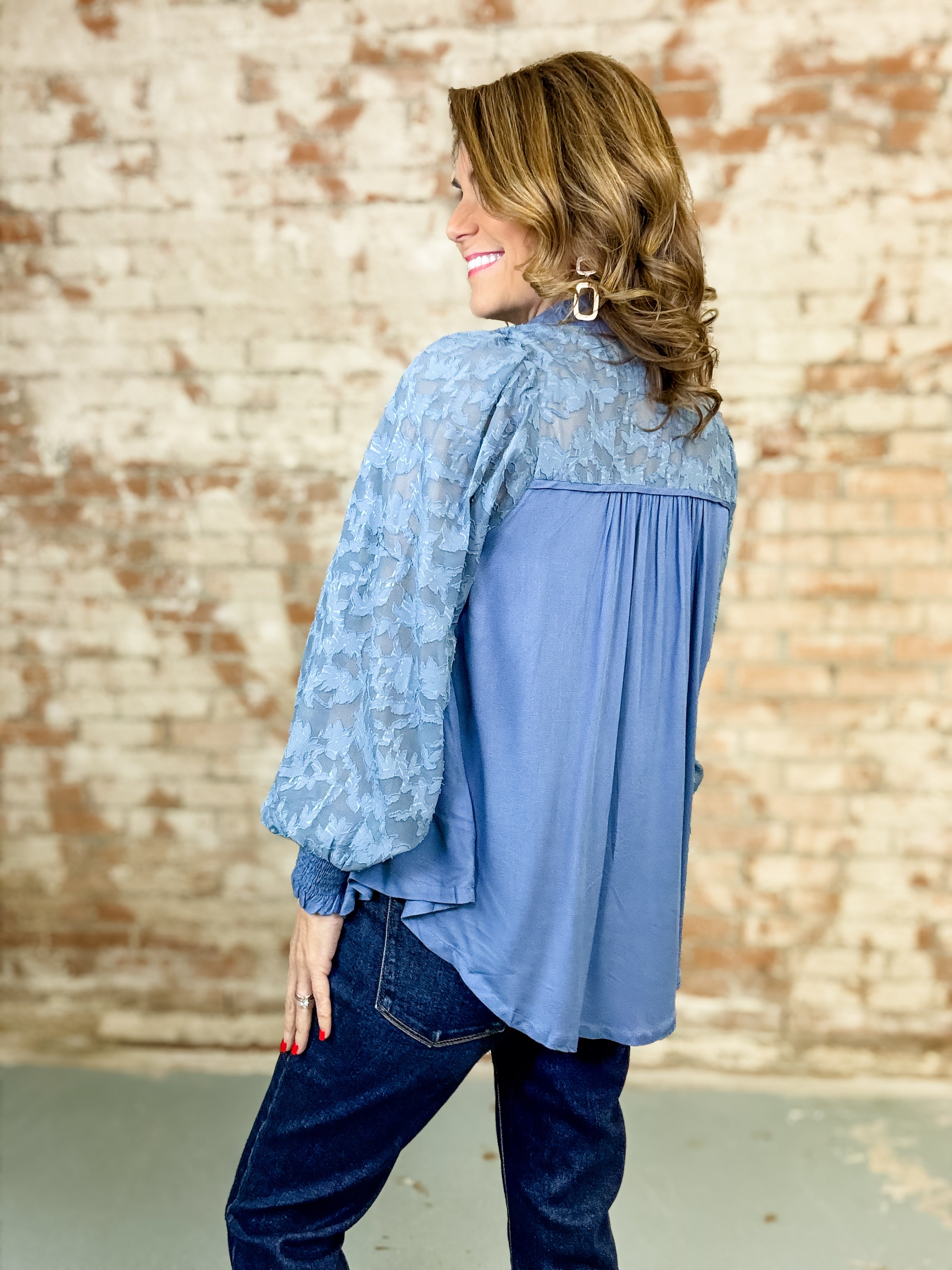 Julietta Sheer Sleeve Top