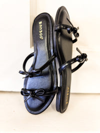 Rhodes Bow Strap Flat Sandals
