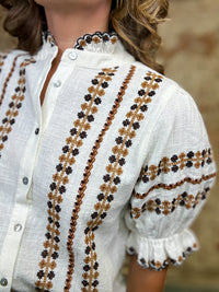 Ivy Jane Carmela Embroidery Top
