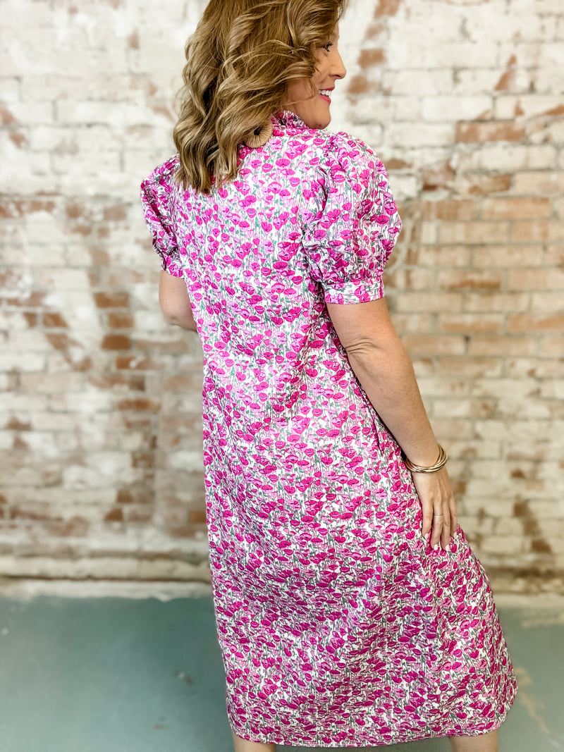 Krista Pink Floral Dress
