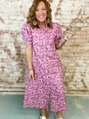 Krista Pink Floral Dress