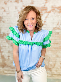 Stevie Scallop Ruffle Top