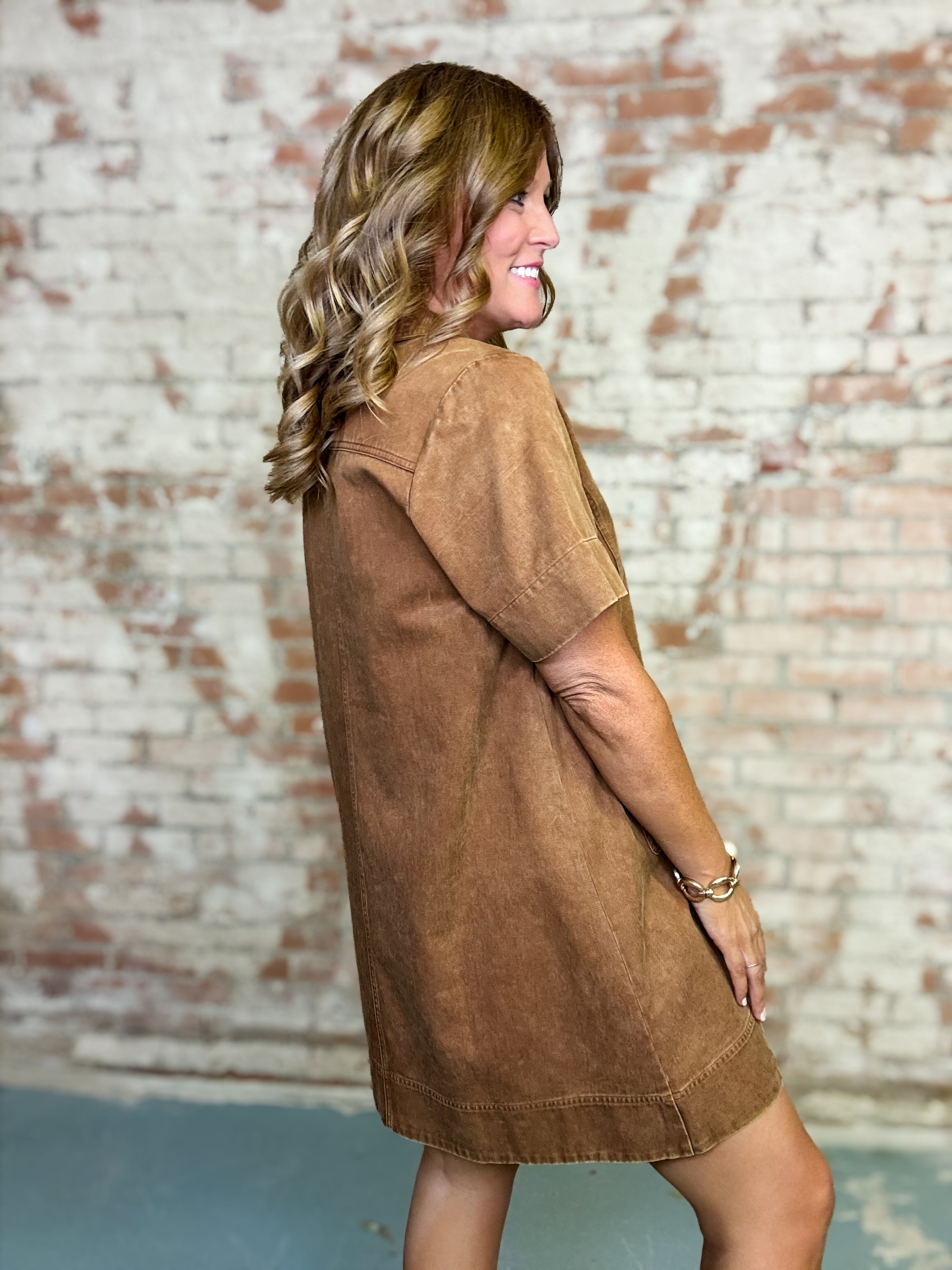 Mila Washed Shift Dress