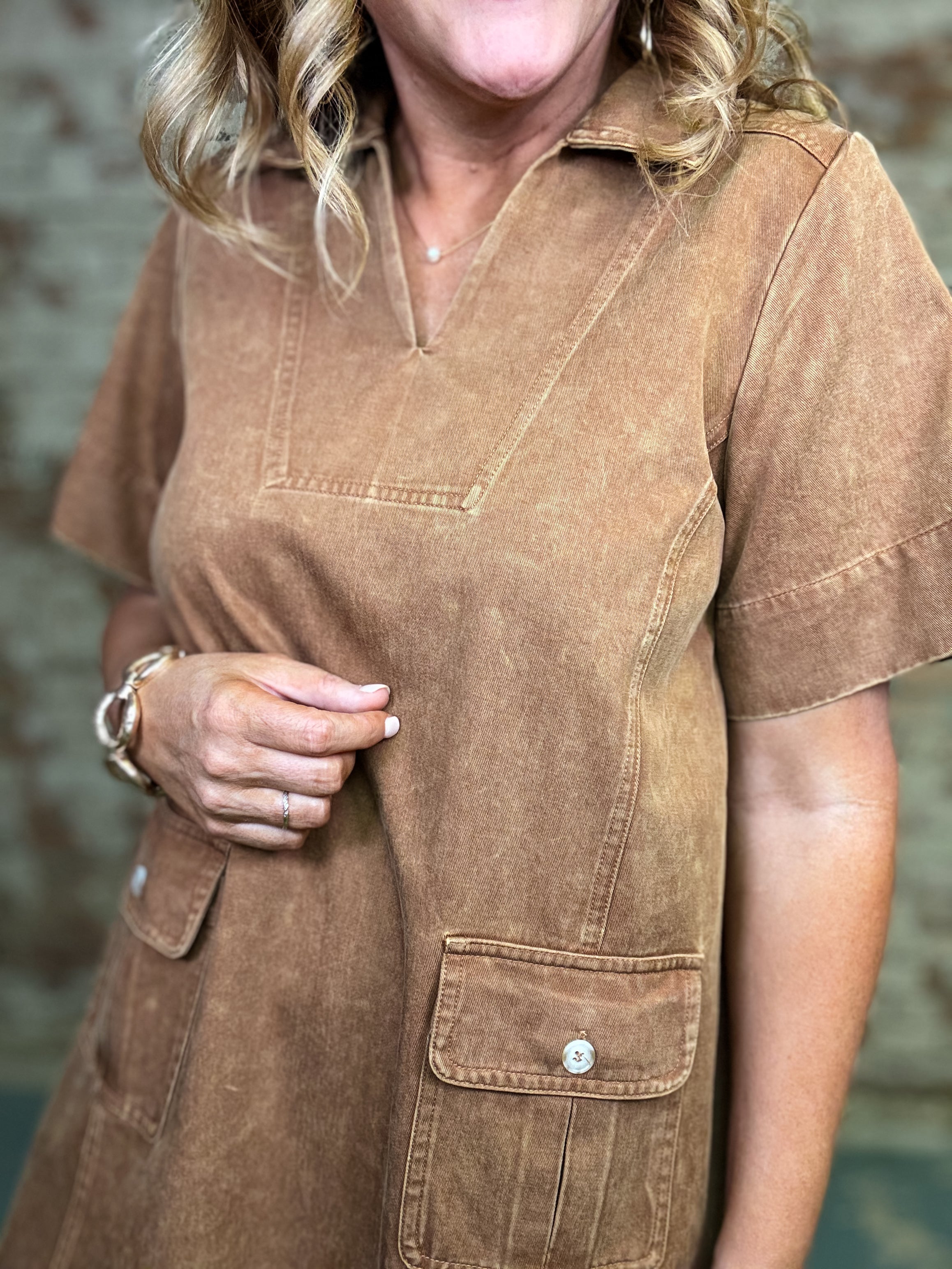 Mila Washed Shift Dress