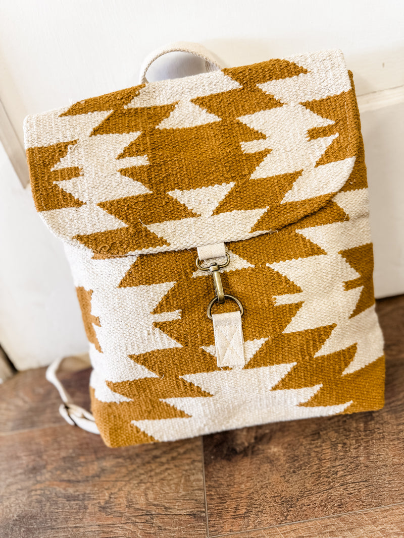 Camel & Cream Aztec Backpack