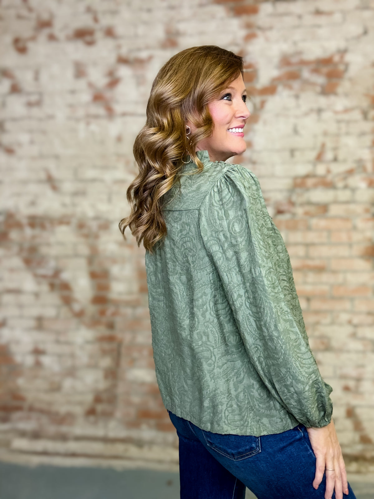 Analia Embroidered Yoke Top